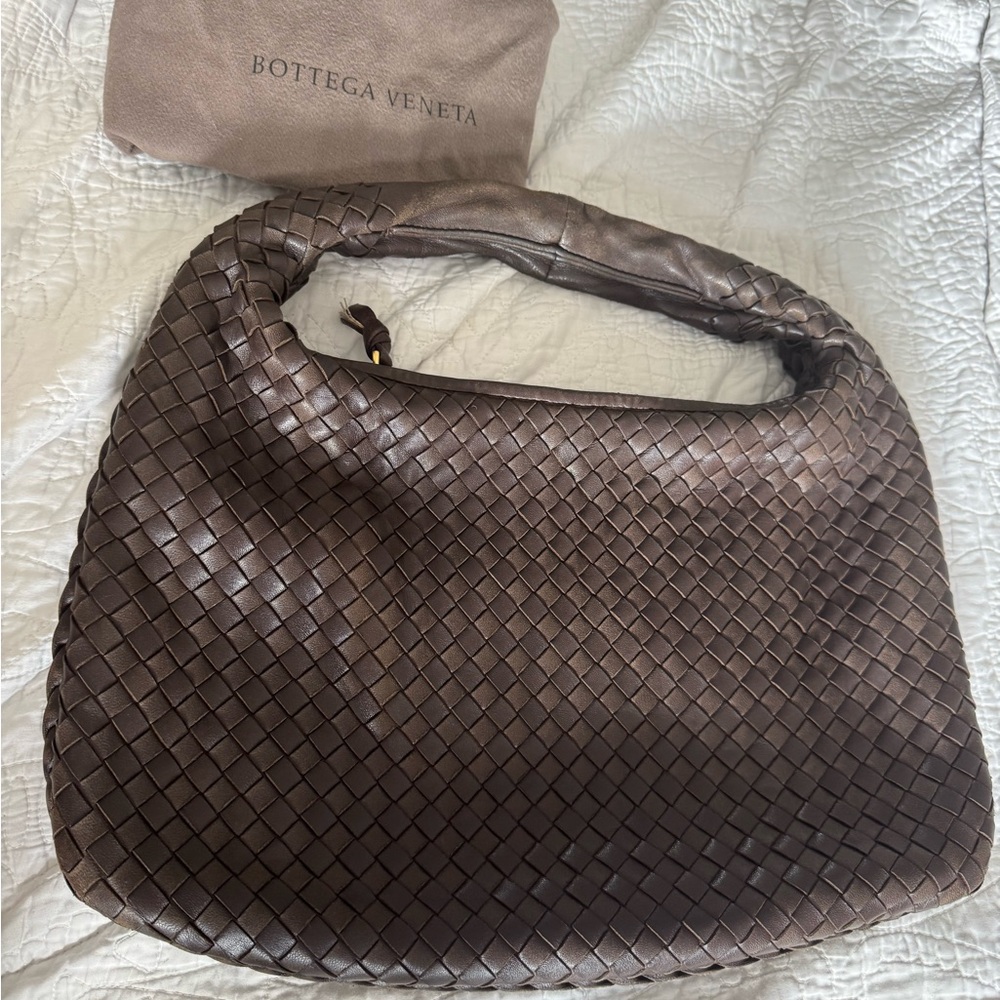 Bottega Veneta Dark Brown Intrecciato Hobo Bag - Picture 8 of 15